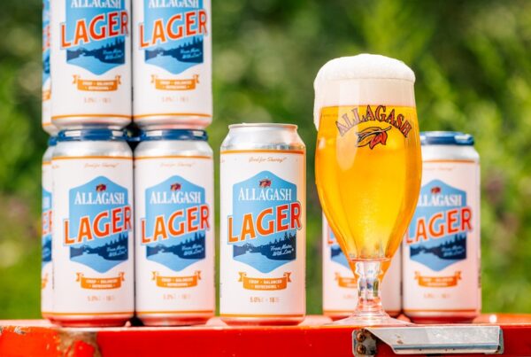 Allagash Lager, for its very first release, only at the brewery in 16 oz. cans in summer of 2024.