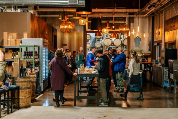 Private event view of the Cellars at Allagash